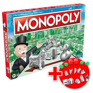 Monopoly - Classic inkl. EXTRA Set mit Figuren, Würfeln, Häusern & Hotels