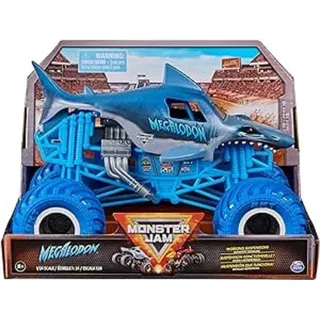 Monster Jam, offizieller Megalodon Monster Truck, Druckguss-Fahrzeug zum Sammeln im Maßstab 1:24, Spielzeug für Kinder ab 3 Jahren