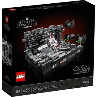 LEGO® Spielbausteine LEGO® Star Wars 75329 Death StarTM Trench Run Diorama, (Klemmbausteine, legendäre Szene aus Star Wars ab 18 Jahren), 665 Teile