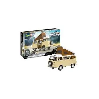 Revell VW T2 Camper, Modellbausatz zum Zusammenstecken, easy-click-system, 112 Teile, ab 10 Jahre