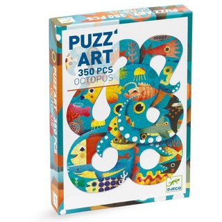 DJECO Konturenpuzzle Puzz'Art Tiere 350 Teile Tiermotive, Puzzleteile