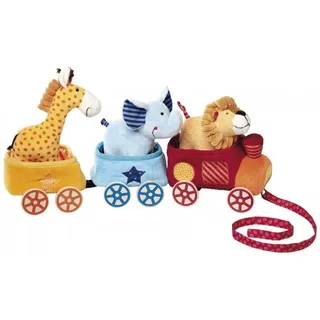 SIGIKID 41083 Safari-Zug Soft PlayQ Mädchen und Jungen Babyspielzeug empfohlen ab 3 Monaten mehrfarbig