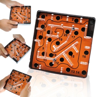 4X Labyrinth mit Kugel | 10cm in Orange | perfekt als Mitgebsel | Geduldsspiel pädagogisches Lernspiel Balancespiel