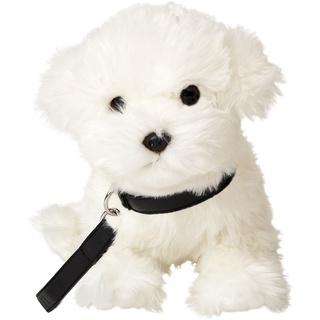 Uni-Toys - Malteser (mit Leine) - 26 cm (Länge) - Plüsch-Hund, Haustier - Plüschtier, Kuscheltier