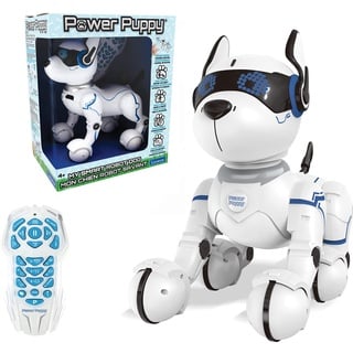 Lexibook Power Puppy - Mein Roboterhund zum Trainieren - Programmierbarer Roboter mit Fernbedienung, Dressurfunktion, Gestensteuerung, Tanz, Musik, Lichteffekte - DOG01