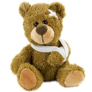 Euro Souvenirs Kuscheltier Teddybär mit Verband 21 cm Kuscheltier Gute Besserung Glücksbringer