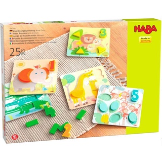 Haba Lernspielzeug HABA 306708 - Zuordnungsspielzeug Wilde Tiere, Lernspiel