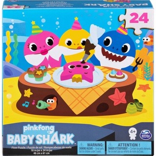 Spin Master Games 6053614 24pc Floor Puzzle Pinkfong Baby Shark Bodenpuzzle, 24 Teile, Mehrfarbig