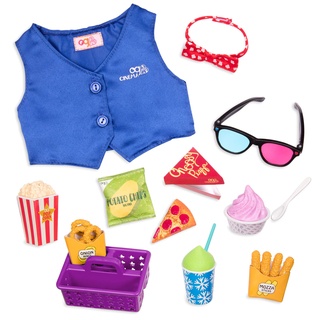 Our Generation - Puppen Outfit Kinobesuch mit Snacks, BD37848Z, Bunt