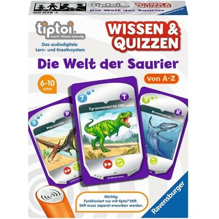 Ravensburger tiptoi 00078 Wissen und Quizzen: Die Welt der Saurier, Quizspiel für Kinder ab 6 Jahren, für 1-6 Spieler