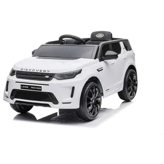 Chipolino Kinder Elektroauto Land Rover Discovery SUV Fernbedienung, EVA-Reifen weiß