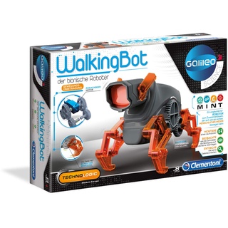 Galileo Science – WalkingBot, laufender Roboter zum Selbstbauen, Einstieg in Elektronik & Robotik, Wissenschaft für Entdecker, High-Tech für Kinder ab 8 Jahren von Clementoni 59111