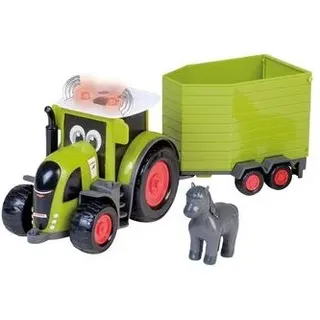 HAPPY PEOPLE 34544 CLAAS KIDS AXION 870 Traktor + Pferdeanhänger + Pferd, 28 cm