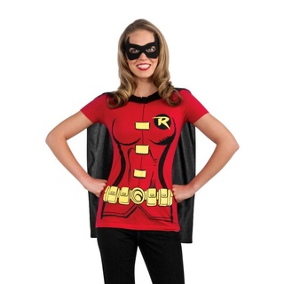 Rubie ́s Kostüm Batman Robin Fan-Set, Original Lizenzartikel zur DC-Comicfigur 'Robin' rot L