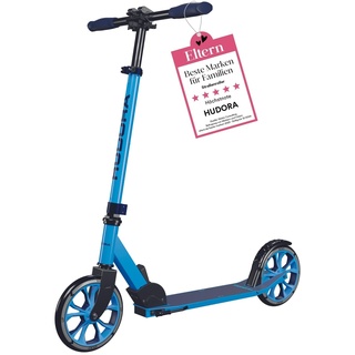 HUDORA Scooter Up 200 - Geräuscharmer Aluminium-Roller für bis zu 100kg - Höhenverstellbarer & zusammenklappbarer Tretroller - Ruckelfreier Kick-Scooter für Kinder/Jugendliche & Erwachsene