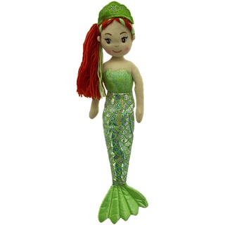 Sweety Toys 13371 Stoffpuppe Meerjungfrau Plüschtier Prinzessin 45 cm grün