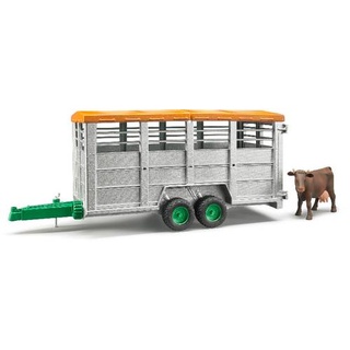 Bruder Viehtransportanhänger inkl. 1 Kuh Fertigmodell Landwirtschafts Modell