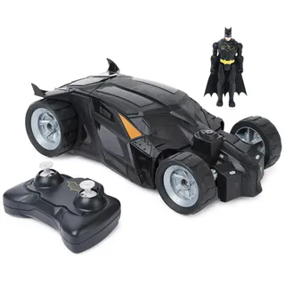 DC Comics - Batman Batmobile mit Fernsteuerung und Batman Figur (10cm) (2,4 GHz), einfach zu Fahren, kompatibel mit den Batman-10cm-Figuren, Maßstab 1:20, ab 4 Jahren