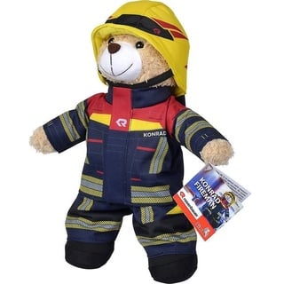 Simba 108101001 - Rosenbauer, Feuerwehrmann Konrad, Plüschbär, Traumabär, Teddy, 30 cm