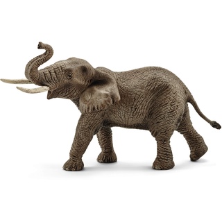 schleich 14762 Afrikanischer Elefantenbulle, ab 3 Jahren, WILD LIFE - Spielfigur, 9 x 20 x 12 cm