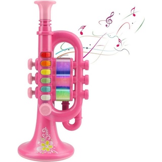DTC GmbH Spielzeug-Musikinstrument Beleuchtete Lektion Trompete spielen-Rosa, (Lasst uns zusammen ein Lied spielen)