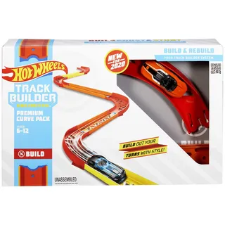 Hot Wheels GLC88 - Track Builder Unlimited Vielseitiges Kurven Set Zubehörteile, Spielzeug Autorennbahn ab 6 Jahren