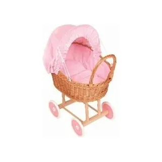 SIVA 270019 Puppenwagen Korb rosa