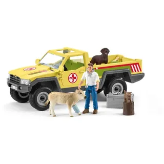 Schleich® Spielfigur Rettungs-Geländewagen mit Tierarzt