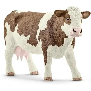 Schleich 13801 - Farm World, Fleckvieh Kuh, Tierfigur, Bauernhoftier