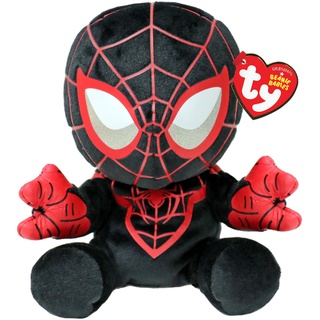 TY Miles Morales Spiderman Marvel Beanie Babies Regular, Lizenziertes Beanie Baby Weichplüsch Spielzeug, Sammlerstück Kuscheliger Plüschteddy