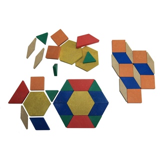 Wissner® aktiv lernen Lernspielzeug »Geometrische Legeplättchen  Pattern Blocks (40 Teile)« (40-St), RE-Wood®