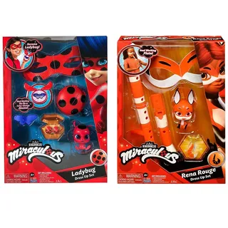 BANDAI Miraculous: Tales of Ladybug & Cat Noir Marienkäfer-Kostüm, Farbe Rot, Schwarz (P50602), verschiedene Modelle 1 Stück