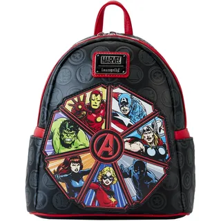 Loungefly - Marvel: Avengers 60th Anniversary Mini Backpack - Marvel Comics - Amazon-Exklusiv - Niedliche Sammeltasche - Geschenkidee - Offizielle Handelswaren - Für Jungen, Mädchen Men und Frauen