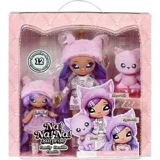 MGA 575962EUC Na! Na! Na! Surprise Family - Lavender Kitty Family