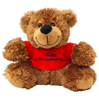 Teddys Rothenburg Kuscheltier Bär mit roten Shirt Gute Besserung 16 cm