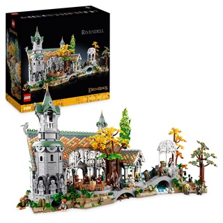 LEGO Icons DER Herr DER Ringe: BRUCHTAL, Großes Set für Erwachsene mit 15 Minifiguren, darunter Frodo, Sam und Bilbo Beutlin, baue und Stelle das Tal von Mittelerde aus, Vatertagsgeschenk 10316