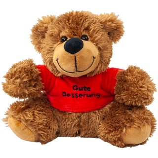 Bär mit roten Shirt Gute Besserung 16 cm Teddybär