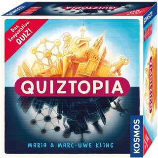 Kosmos 694296 - Quiztopia- Gemeinsam gegen das Spiel, das kooperative Quiz von Marc-Uwe Kling. Wissensspiel ab 16 Jahren, Brettspiel