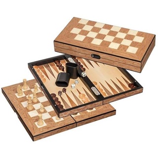2518 - Schach Backgammon Dame Set, Feld 40 mm, Magnetverschluss, ab 6 Jahren, 2 Spieler