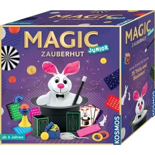 Kosmos 680282 - Magic Zauberhut, Lerne einfach 35 Zaubertricks und Illusionen, Zauberkasten mit Zauberstab und vielen weiteren Utensilien, für Kinder ab 6 Jahre