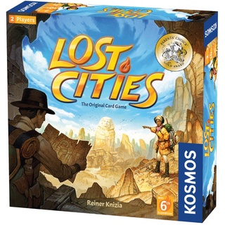 Thames & Kosmos 691821 Lost Cities: The Card Game , Who Will Discover the Ancient Civilizations? , Strategic Game, 2 Players , Ages 10+, 7.9'