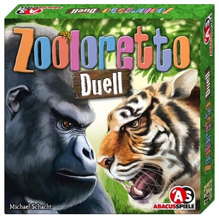 ABACUSSPIELE Spiel, Zooloretto Duell, Tiere Wild Zoo Brettspiel, mit Tierillustrationen - Aktion & Geschicklichkeit bunt