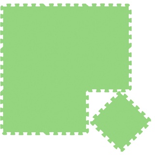 LittleTom Puzzlematte 9 Teile Baby Kinder Puzzlematte ab Null - 30x30cm, Baby Kinder Puzzlematte grün grün