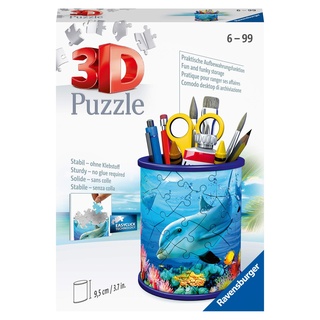 Ravensburger 3D Puzzle 11176 - Utensilo Unterwasserwelt - 54 Teile - Stiftehalter für Tierliebhaber ab 6 Jahren, Schreibtisch-Organizer für Kinder (Neu differenzbesteuert)