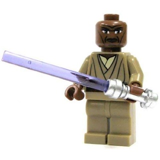 LEGO Star Wars: Mace Windu Minifigur mit lila Lichtschwert