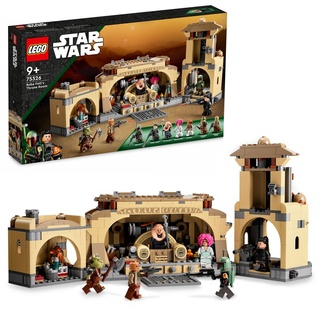 LEGO 75326 Star Wars Boba Fetts Thronsaal, Spielzeug-Haus zum Bauen mit Jabbas Palast und 7 Minifiguren, darunter Boba Fett, Fennec Shand und Bib F...