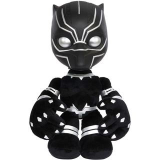 Marvel HJM24 - Black Panther Herz von Wakanda Plüschfigur mit Lichtern und Geräuschen, weiche Spielzeug Puppe für Fans und Sammler von Black Panther