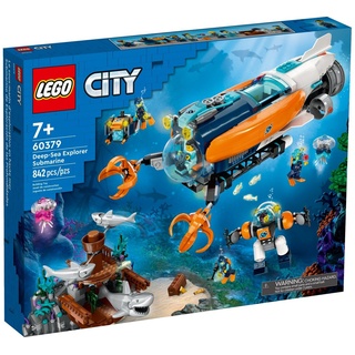 LEGO® Konstruktionsspielsteine LEGO® City 60379 Forscher-U-Boot, (842 St)