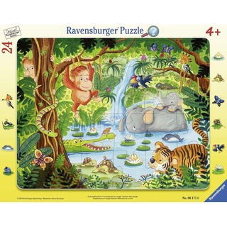 Ravensburger Puzzle Ravensburger Kinderpuzzle - 06171 Dschungelbewohner - Rahmenpuzzle ..., Puzzleteile