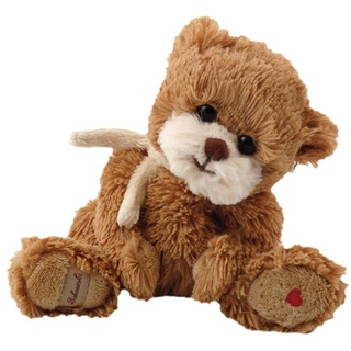 Kuscheltier, Teddybär, Lovely Lila, 15 cm, sitzend, braun, mit Halstuch, Plüschteddybär